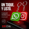 Pack 4 Llaveros NFC para Instagram y WhatsApp