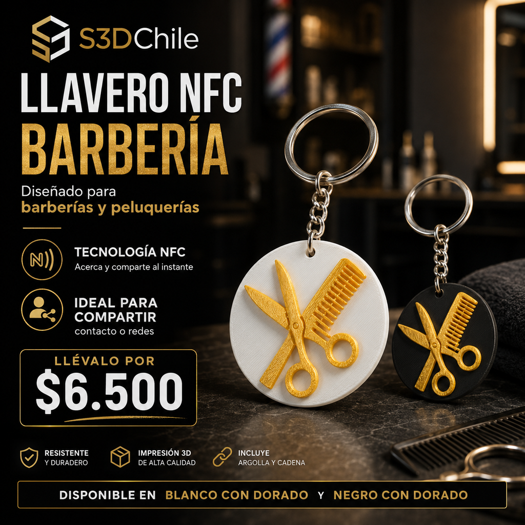 Llavero NFC para Barberías y Peluquerías
