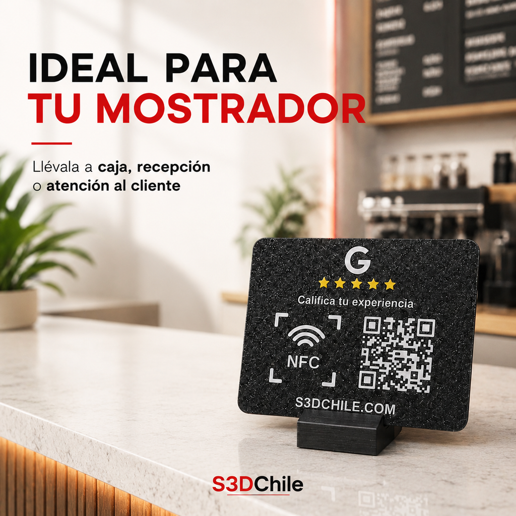 Placa de Reseñas Google con NFC + QR
