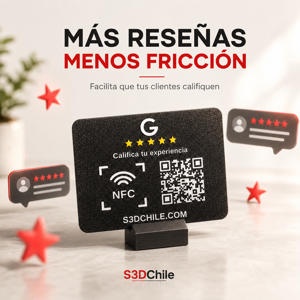 5 Placas de Reseñas Google con NFC + QR