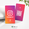 Tarjeta NFC Instagram 5x9 cm | Con QR Blanco