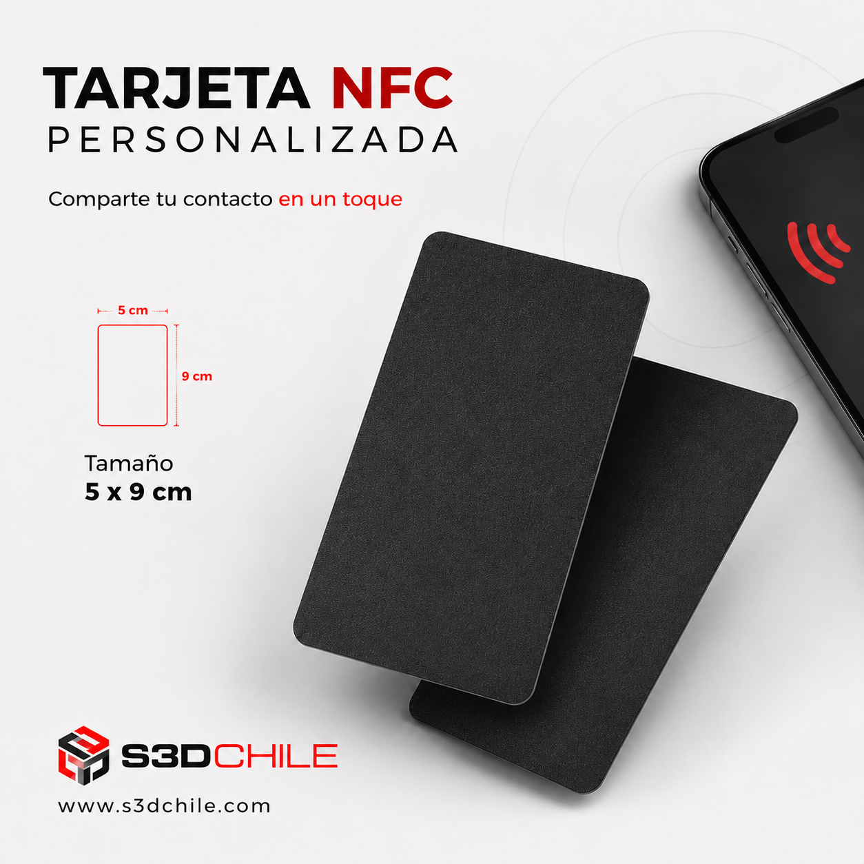 Tarjeta NFC Personalizada 5x9 cm | Presentación Digital para tu Marca