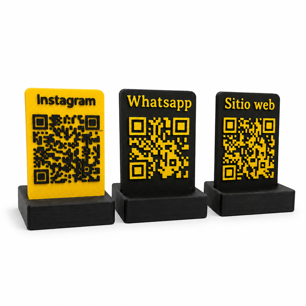 QR 3D Personalizado para Negocios promocion 3QR + 3 Bases QR