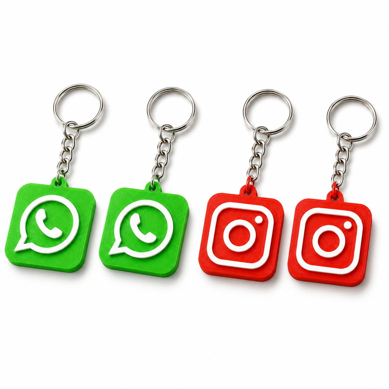 Pack 4 Llaveros NFC para Instagram y WhatsApp