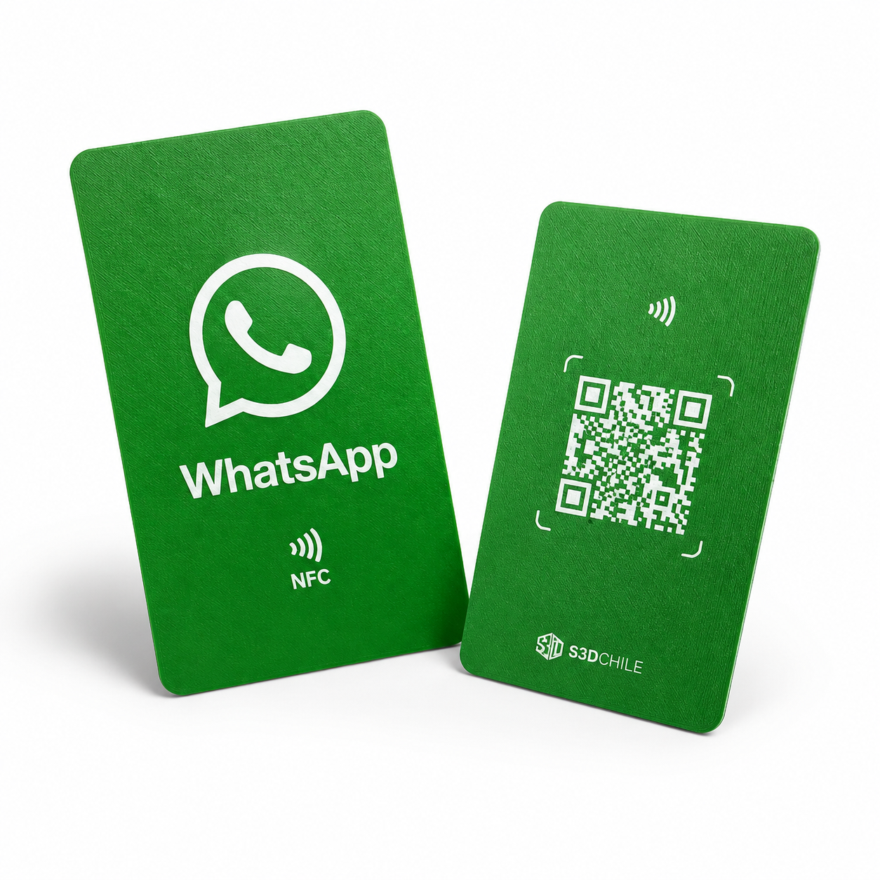 Tarjeta NFC WhatsApp  5x9 cm | Verde con QR
