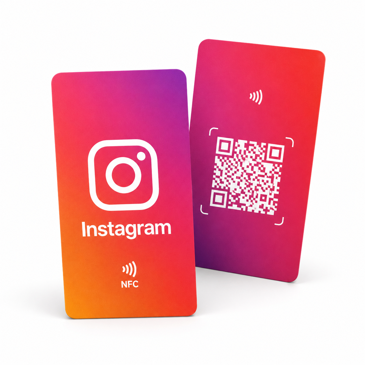 Tarjeta NFC Instagram 5x9 cm | Con QR Blanco