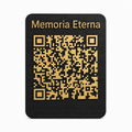 Placa Conmemorativa Memoria Eterna QR y NFC Personalizada en PETG