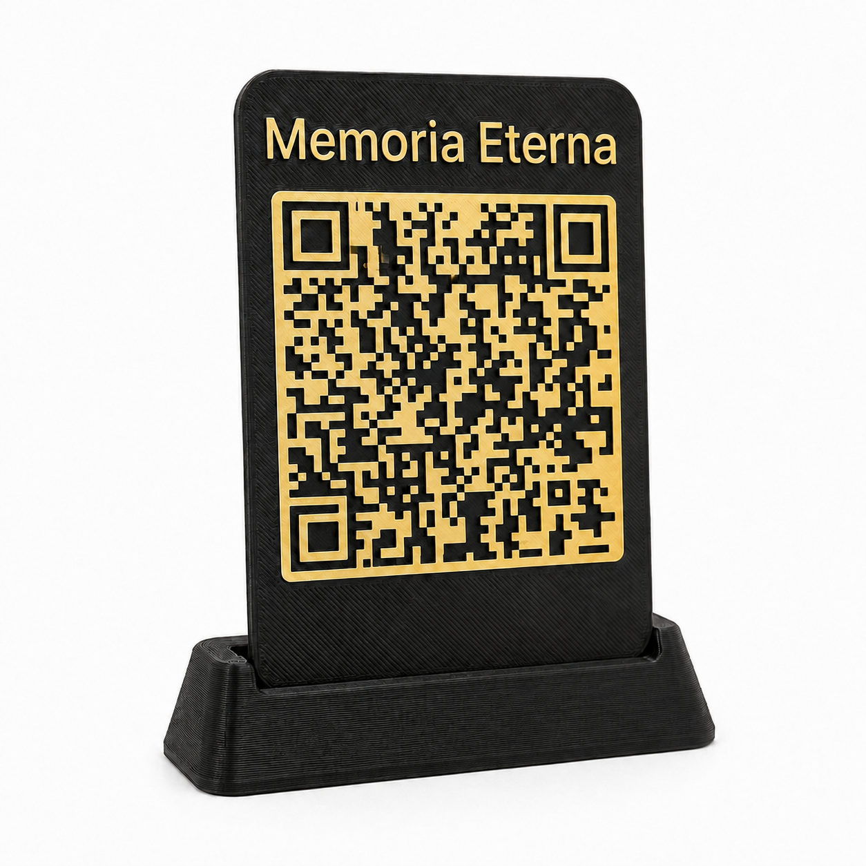 Placa Conmemorativa Memoria Eterna QR y NFC Personalizada en PETG
