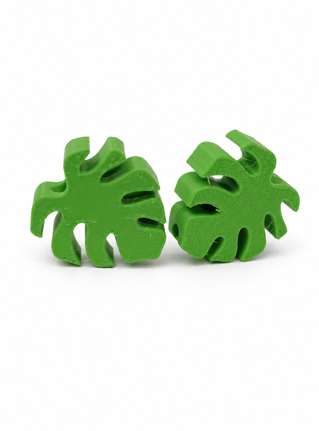 Pack 2 Charms para Cordones de Poleron modelo Hoja Tropical Impresion 3D PLA S3DChile