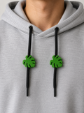 Pack 2 Charms para Cordones de Poleron modelo Hoja Tropical Impresion 3D PLA S3DChile