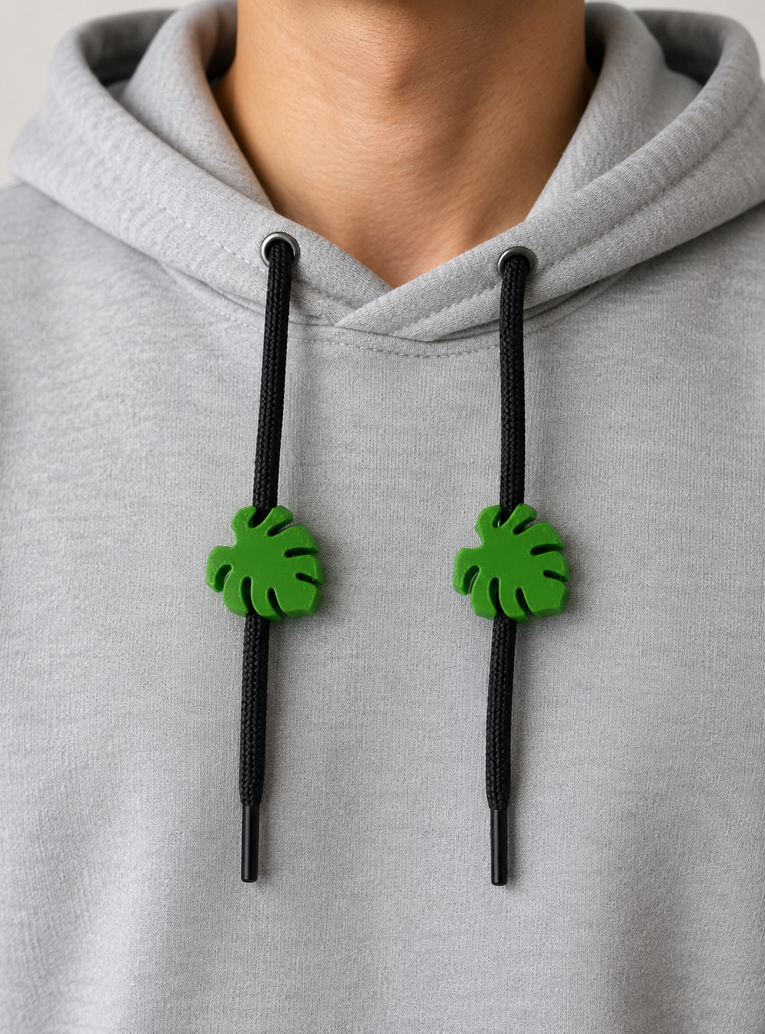 Pack 2 Charms para Cordones de Poleron modelo Hoja Tropical Impresion 3D PLA S3DChile