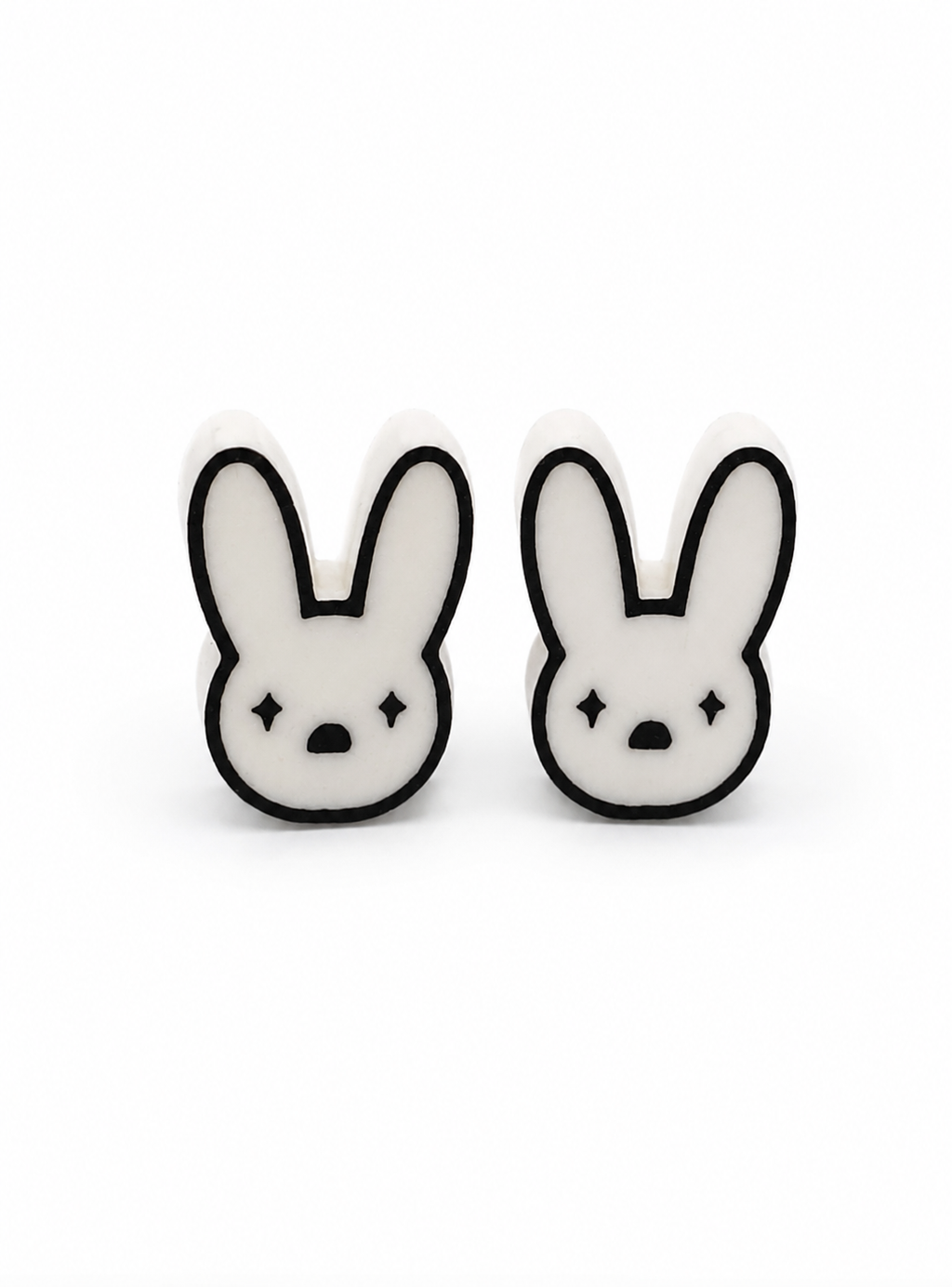 Pack 2 Charms para Cordones de Poleron modelo Conejo Kawaii Impresion 3D PLA S3DChile