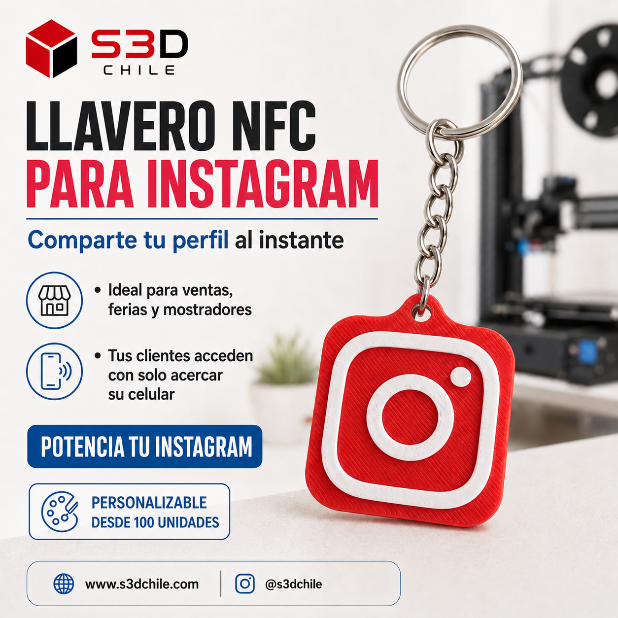 Llavero NFC para Instagram