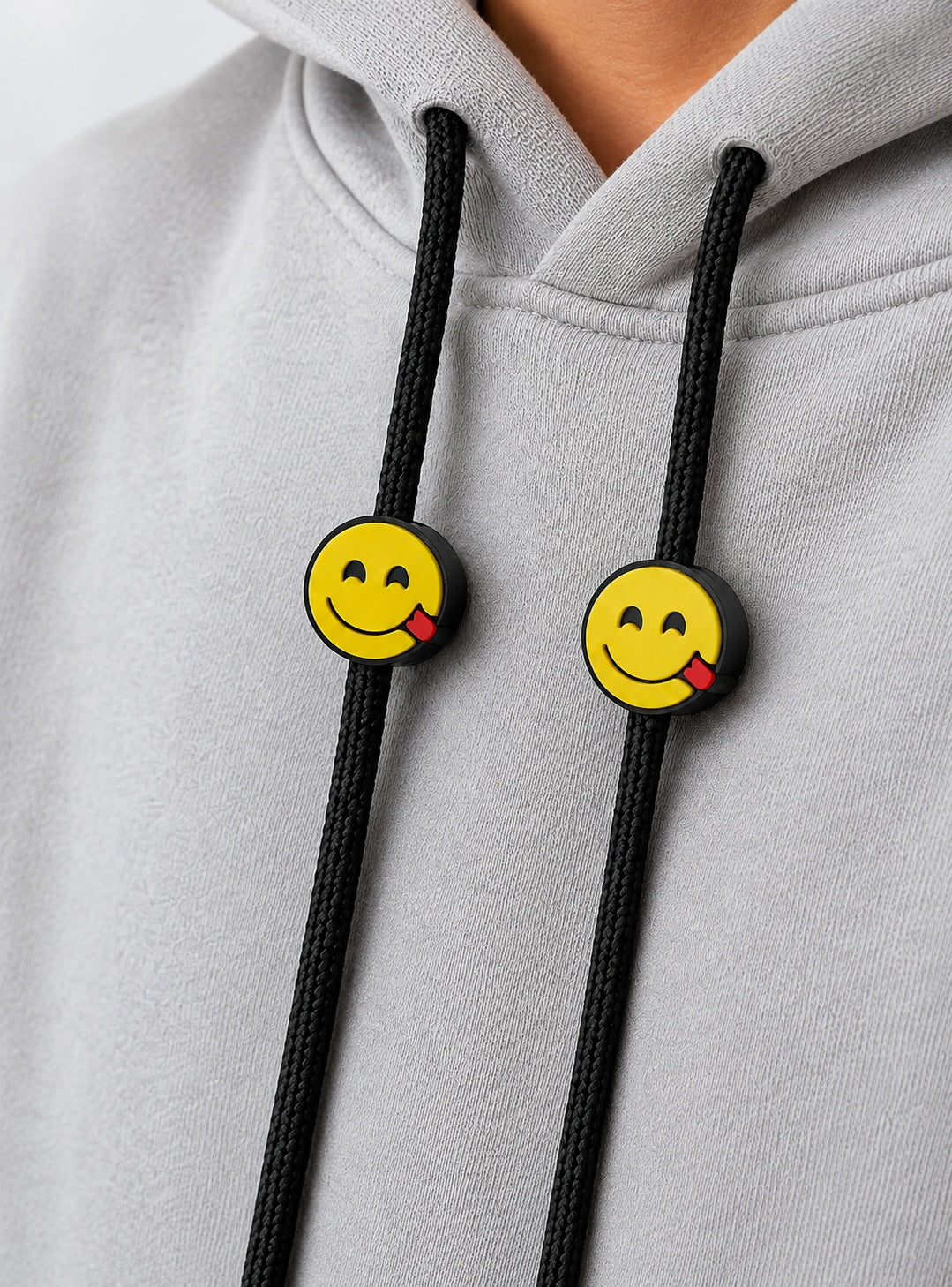 Pack 2 Charms para Cordones de Polerón Diseño Emoji Saboreando Impresión 3D PLA S3DChile