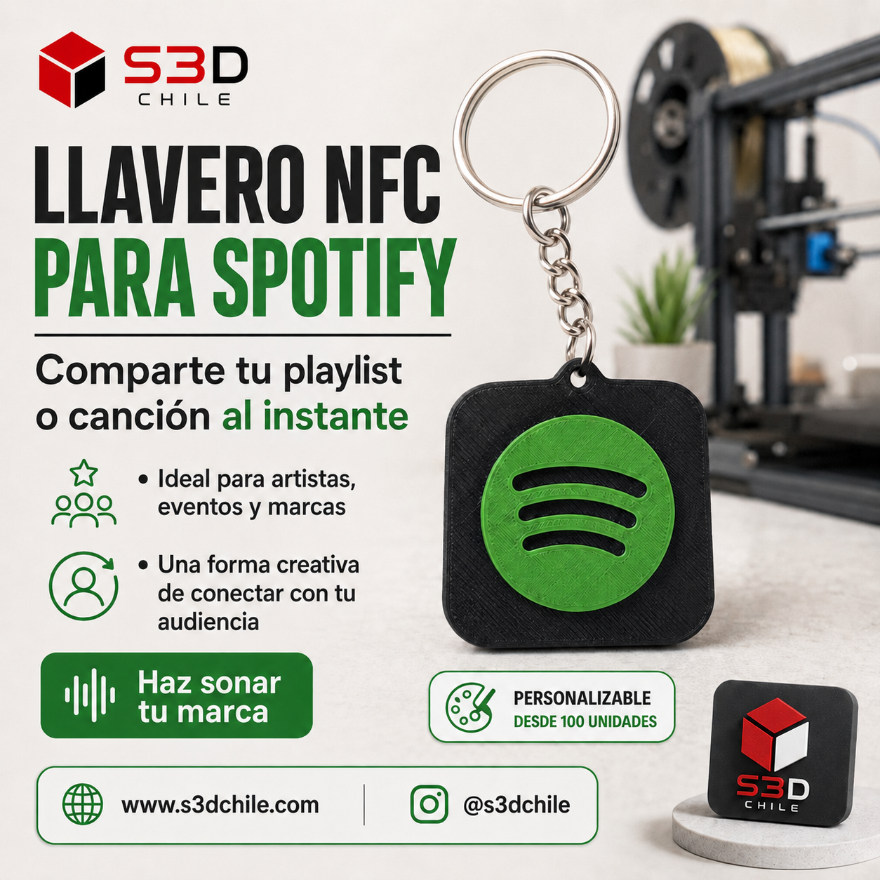 Llavero NFC para Spotify